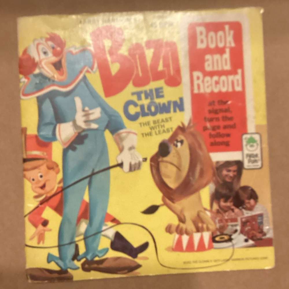 Bozo the Clown Book and Record Set - Multicolor